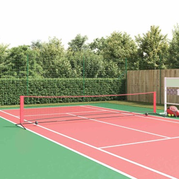vidaXL Δίχτυ Τένις Μαύρο και Κόκκινο 494,5 x 90 x 87 εκ. Πολυεστέρας