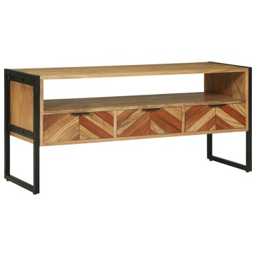 vidaXL Ντουλάπι TV Καφέ 100x35x50cm Στερεό Ξύλο Ακακίας