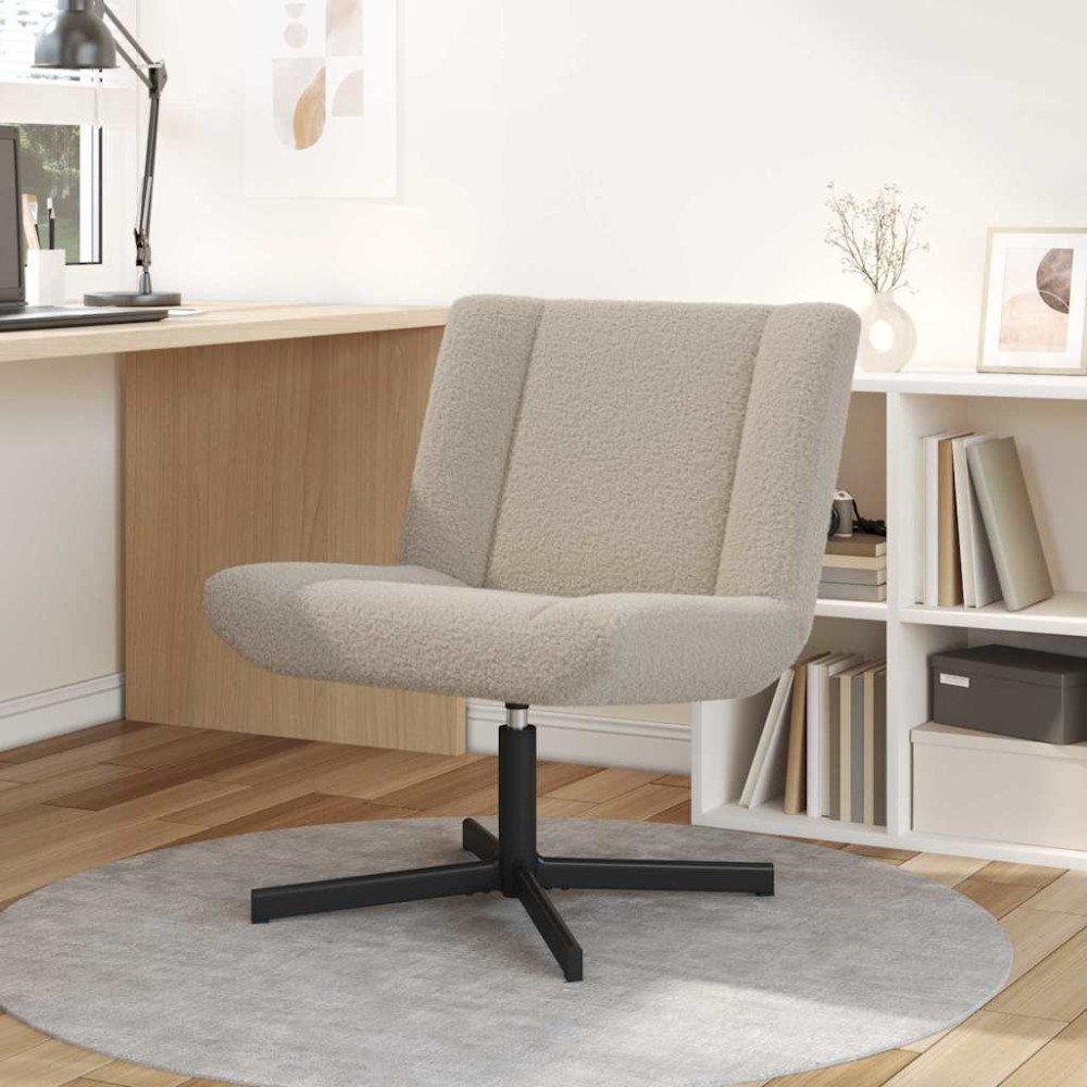 vidaXL Περιστρεφόμενη καρέκλα Ανοιχτό γκρι 63x75x76 εκ