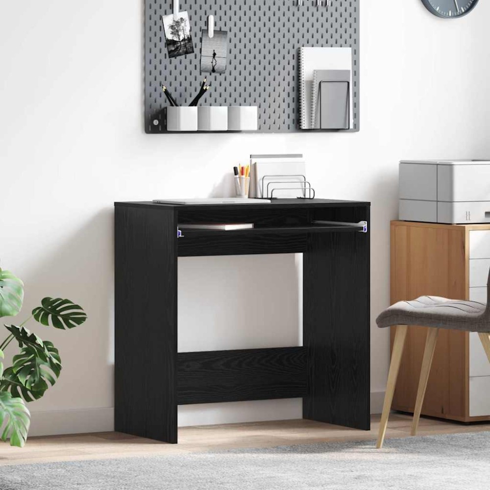 vidaXL Γραφείο Μαύρη Οξυά Επεξεργασμένο Ξύλο 77.5x43x79cm 1 τεμ.