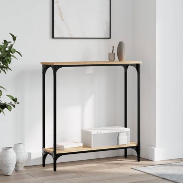 vidaXL Κονσόλα Τραπεζιού Sonoma Δρυς 75x22,5x75cm από Τεχνητό Ξύλο 1 τεμ.