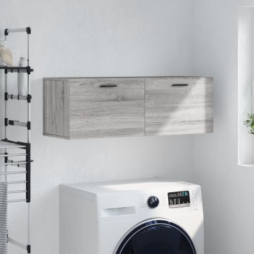 vidaXL Ντουλάπι Τοίχου Γκρι Sonoma 100x36,5x35cm Επεξεργασμένο Ξύλο 1 τεμ.