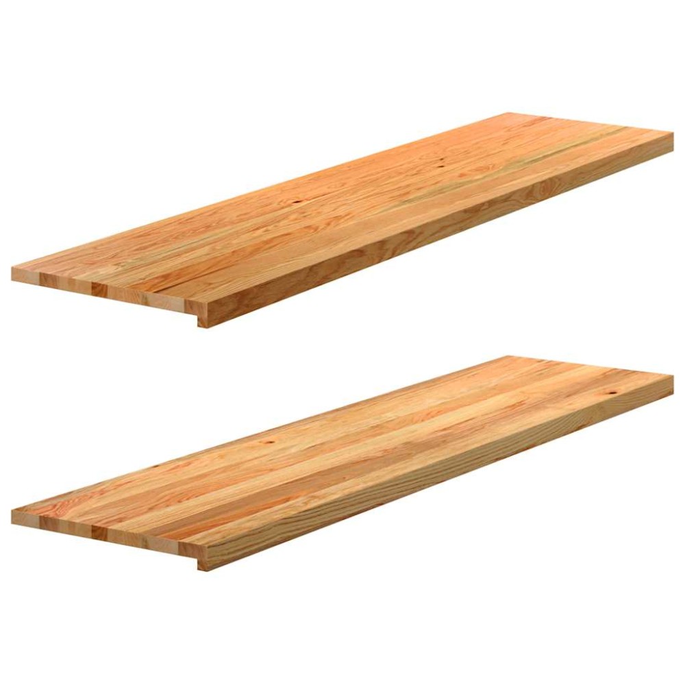 vidaXL Περβάζια παραθύρων 2 τεμ. Αν. Καφέ 160x40x2εκ. Μασίφ Ξύλο Δρυός