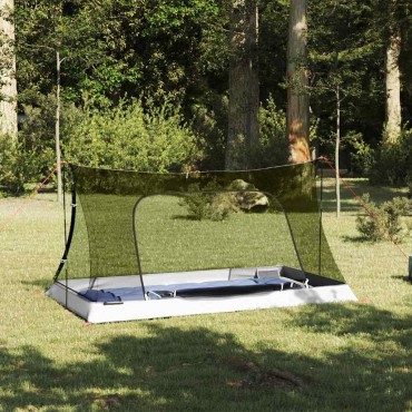 vidaXL Εσωτερική σκηνή Μαύρο 220 x 128 x 110 εκ Πλέγμα