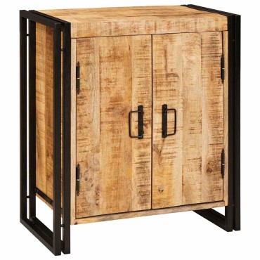 vidaXL Κομοδίνο Καφέ 66x35x76cm Στέρεο τραχύ ξύλο μάνγκο 1 τεμ.