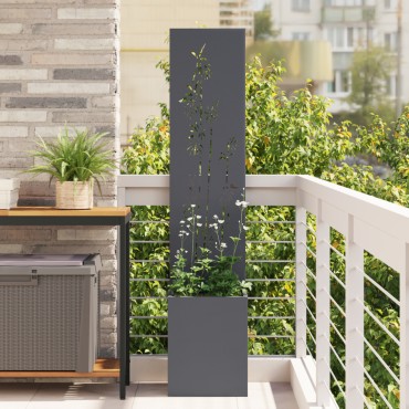 vidaXL Οθόνη Ιδιωτικότητας Κήπου Floral Ανθρακί 32 x 32 x 150 εκ