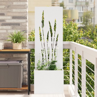 vidaXL Οθόνη Ιδιωτικότητας Κήπου Λευκό 50 x 32 x 150 εκ