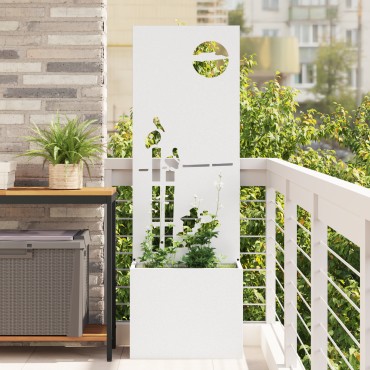 vidaXL Οθόνη Ιδιωτικότητας Κήπου Λευκό 50 x 32 x 150 εκ