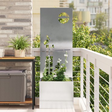 vidaXL Οθόνη Ιδιωτικότητας Κήπου Ασημί 50 x 32 x 150 εκ