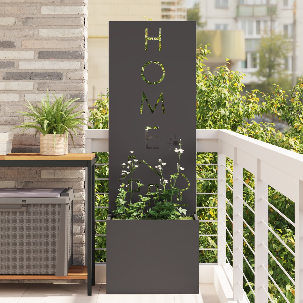 vidaXL Οθόνη Ιδιωτικότητας Κήπου Μαύρο 50 x 32 x 150 εκ