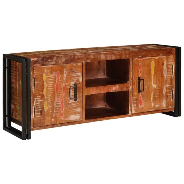 vidaXL Ντουλάπι TV Πολύχρωμο 120x33x50cm Μασίφ ανακυκλωμένο ξύλο 1 τεμ.