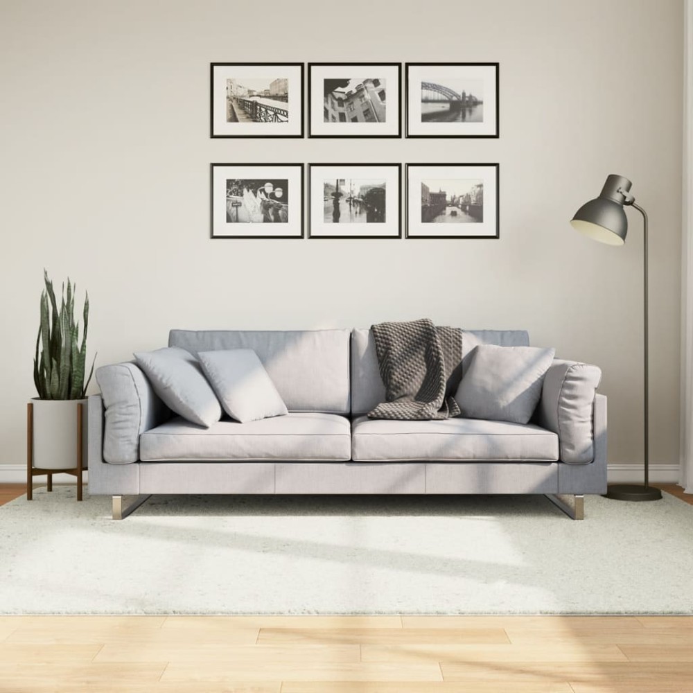 vidaXL Χαλί OVIEDO με Κοντό Πέλος Κρεμ 160x230cm