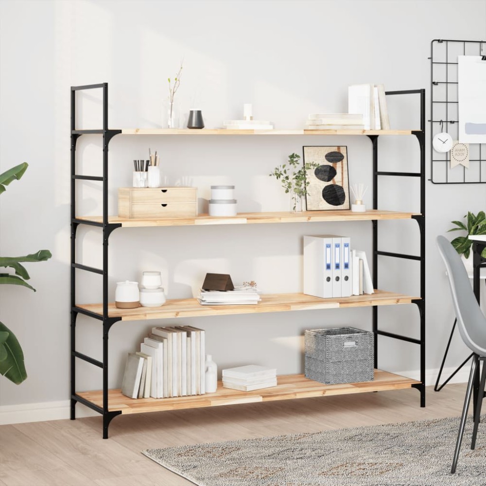 vidaXL Ράφια Κρεμαστά 3 τεμ. 160x40x2cm Ακατέργαστο Μασίφ Ξύλο Ακακίας