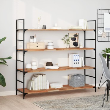 vidaXL Ράφια Κρεμαστά 4 τεμ. 140x40x2cm Φινίρισμα Λαδιού Μασίφ Ακακία
