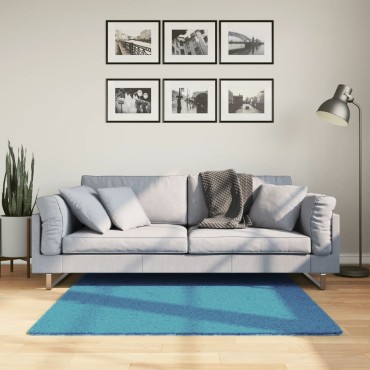 vidaXL Χαλί OVIEDO με Κοντό Πέλος Τιρκουάζ 120x120cm