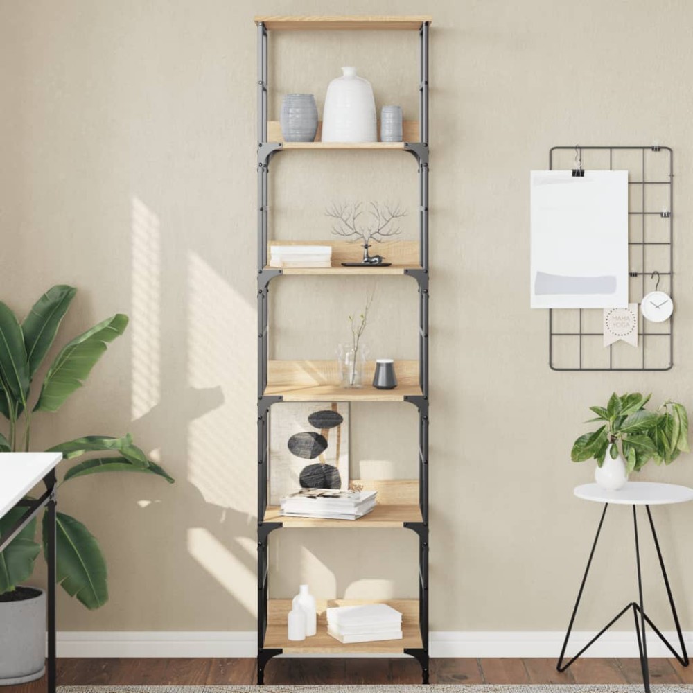 vidaXL Βιβλιοθήκη Sonoma Δρυς 50x33x188,5cm από Τεχνητό Ξύλο 1 τεμ.