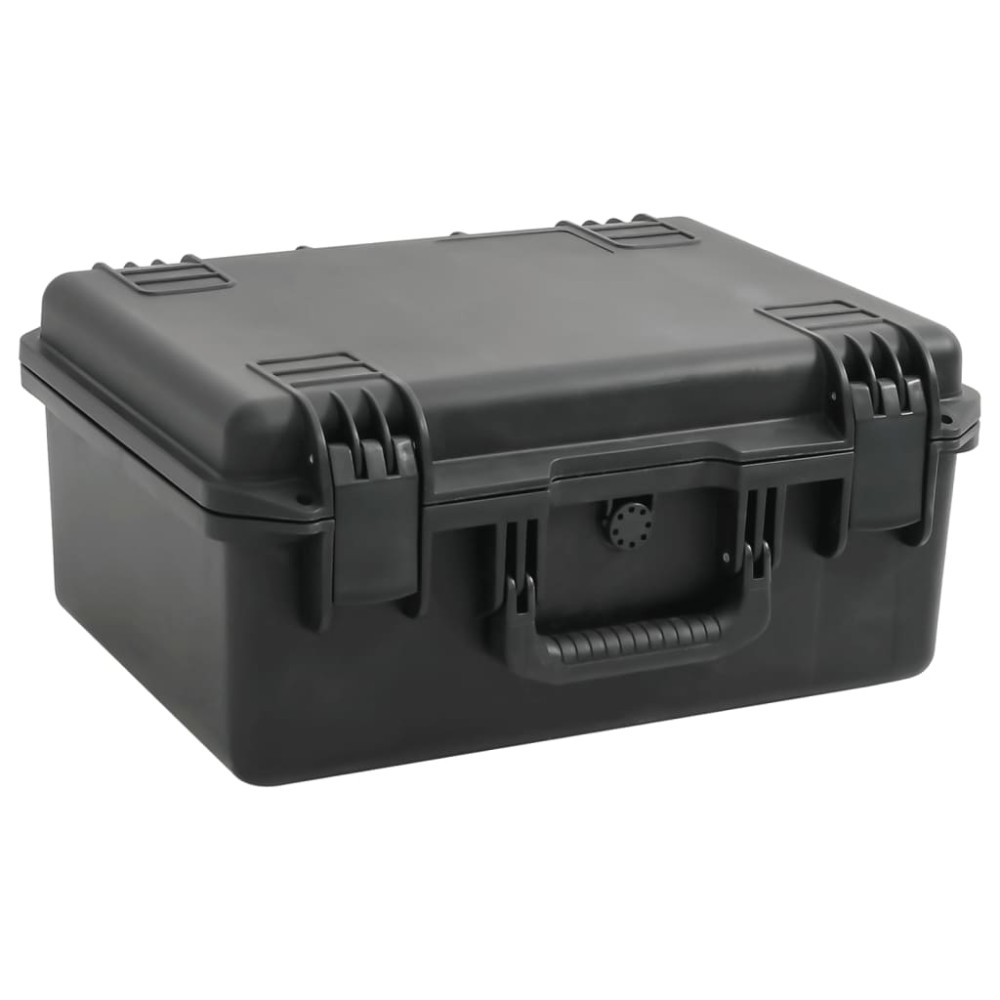 vidaXL Θήκη Πτήσης Φορητή Μαύρη 49x38x23 εκ. από Πολυπροπυλένιο
