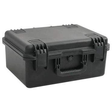 vidaXL Θήκη Πτήσης Φορητή Μαύρη 49x38x23 εκ. από Πολυπροπυλένιο