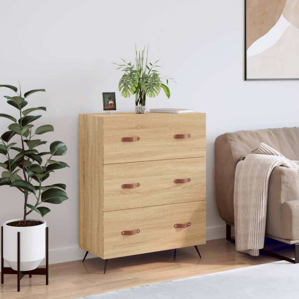 vidaXL Συρταριέρα Sonoma Δρυς 69,5x34x90cm από Επεξεργ. Ξύλο 1 τεμ.