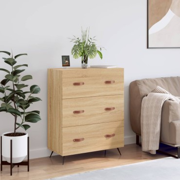 vidaXL Συρταριέρα Sonoma Δρυς 69,5x34x90cm από Επεξεργ. Ξύλο 1 τεμ.