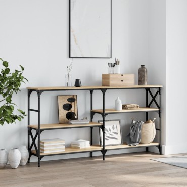 vidaXL Τραπέζι Κονσόλα Sonoma Δρυς 150x29x76,5cm Επεξεργ. Ξύλο 1 τεμ.