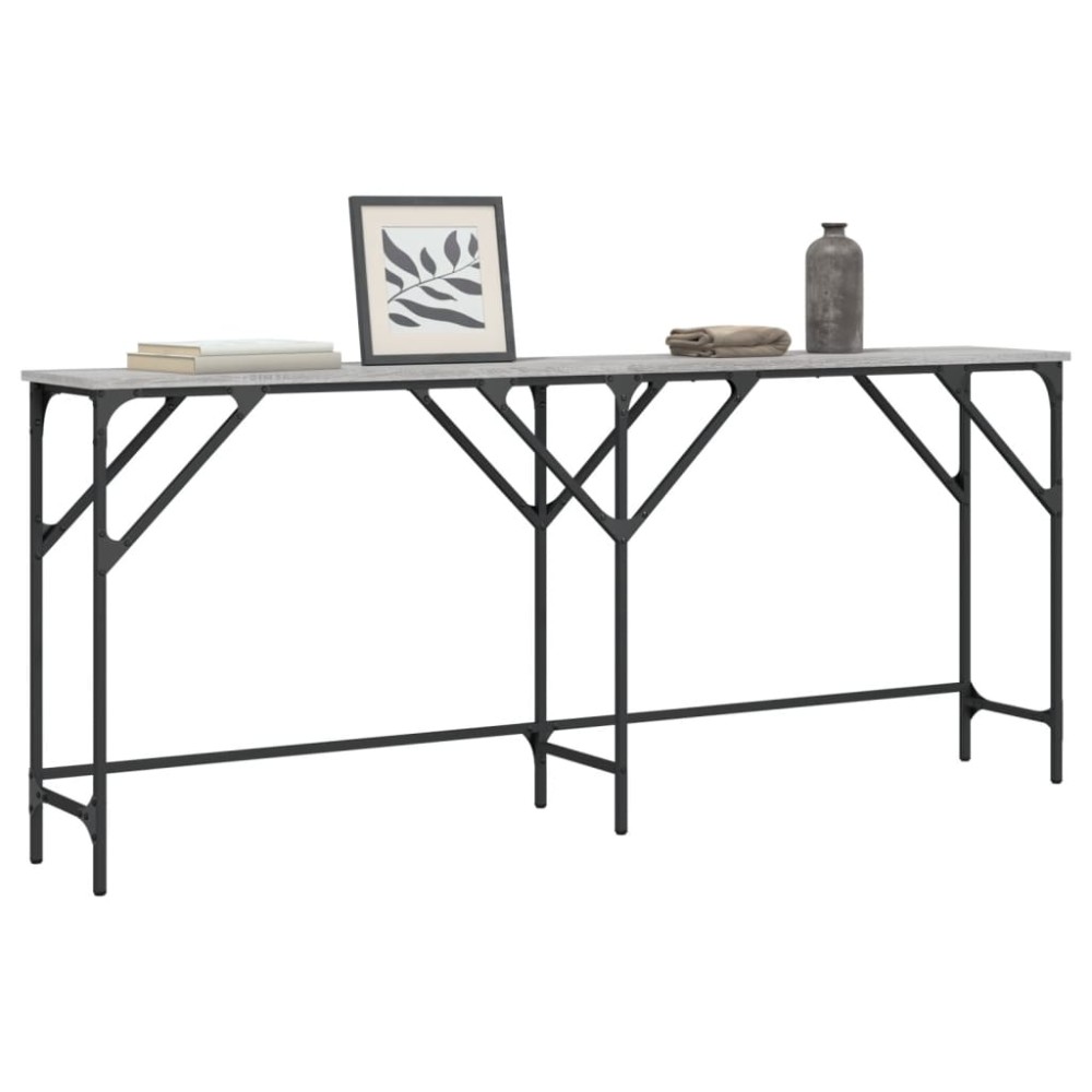 vidaXL Τραπέζι Κονσόλα Γκρι Sonoma 180x29x75cm Επεξεργασμένο Ξύλο 1 τεμ.