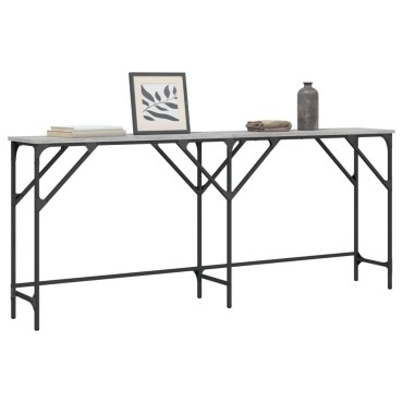 vidaXL Τραπέζι Κονσόλα Γκρι Sonoma 180x29x75cm Επεξεργασμένο Ξύλο 1 τεμ.