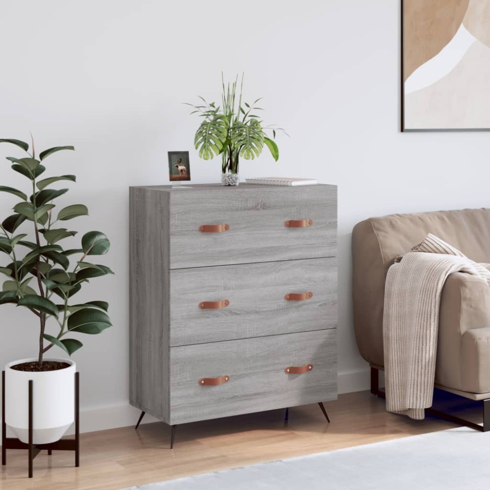 vidaXL Συρταριέρα Γκρι Sonoma 69,5x34x90cm από Επεξεργ. Ξύλο 1 τεμ.