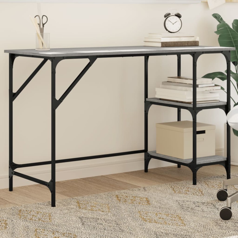 vidaXL Γραφείο Γκρι Sonoma 120x50x75cm Μέταλλο & Επεξεργασμένο Ξύλο 1 τεμ. vidaXL Γραφείο Γκρι Sonoma 120x50x75cm Μέταλλο & Επεξεργασμένο Ξύλο 1 τεμ.
