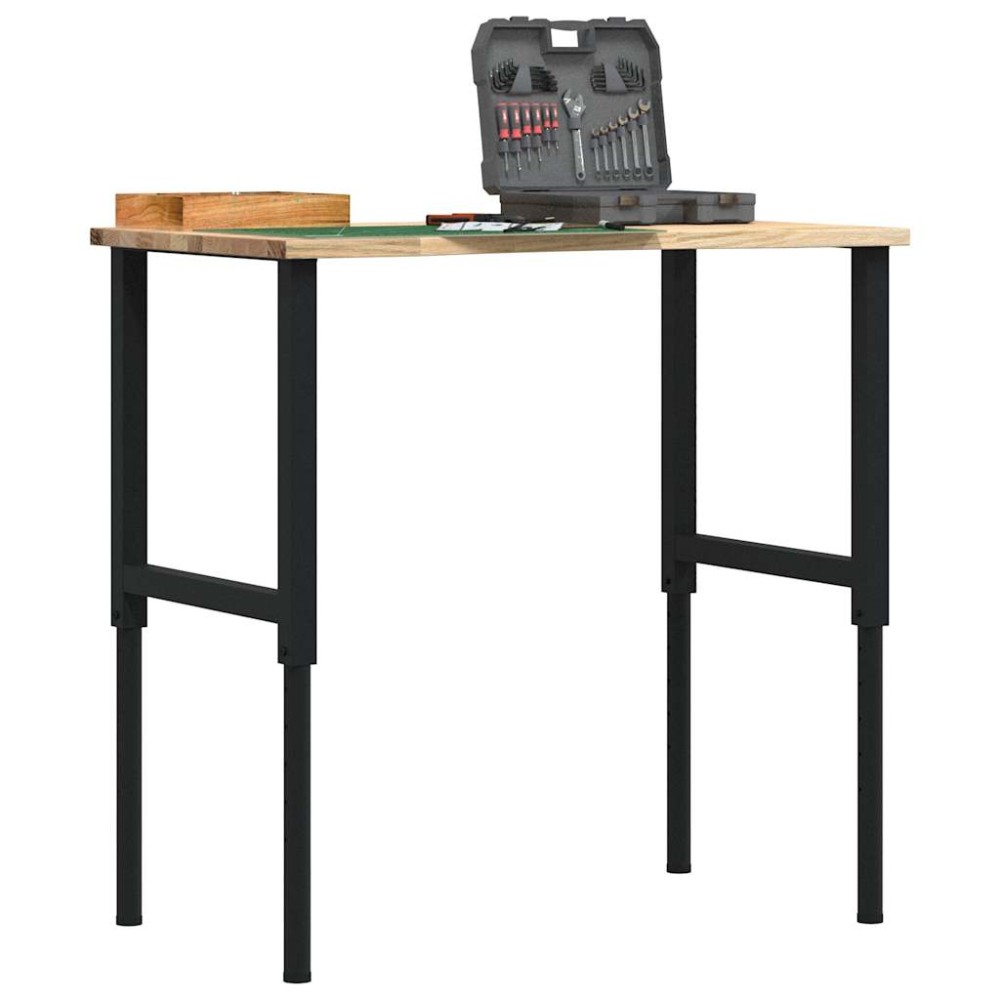 VidaXL Πάγκος Εργασίας 100x60x(71,5-98) cm Μασίφ Ξύλο Δρυς