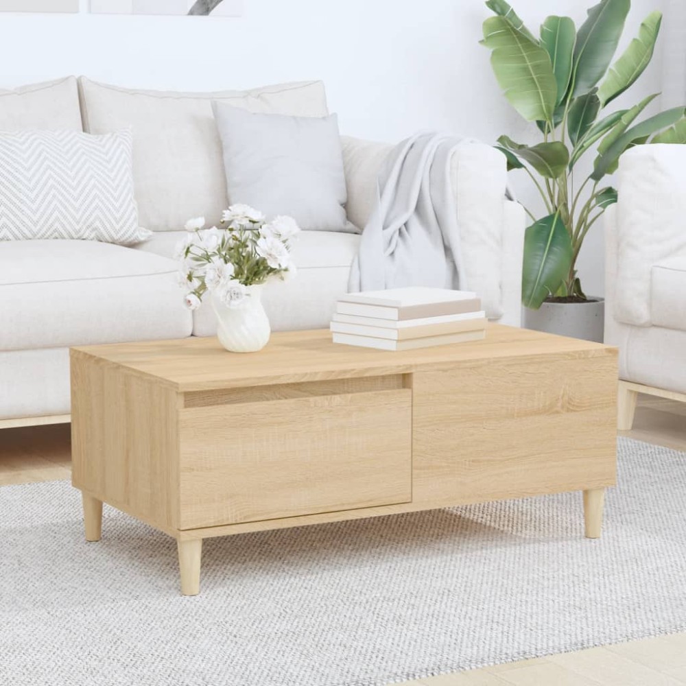 vidaXL Τραπεζάκι Σαλονιού Sonoma Δρυς 90x50x36,5cm Επεξεργασμ. Ξύλο 1 τεμ. vidaXL Τραπεζάκι Σαλονιού Sonoma Δρυς 90x50x36,5cm Επεξεργασμ. Ξύλο 1 τεμ.