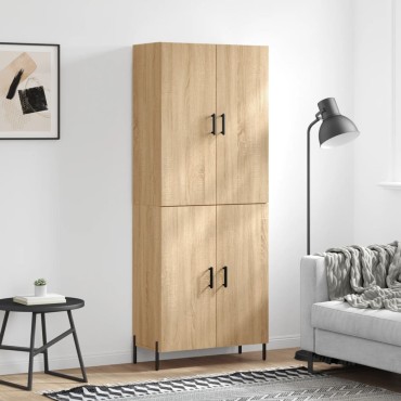 vidaXL Ντουλάπι Sonoma δρυς 69,5x34x180cm από Επεξεργασμένο Ξύλο 1 τεμ.