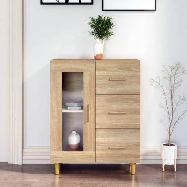 vidaXL Ντουλάπι Sonoma Δρυς 69,5x34x90cm από Επεξεργασμένο Ξύλο 1 τεμ.