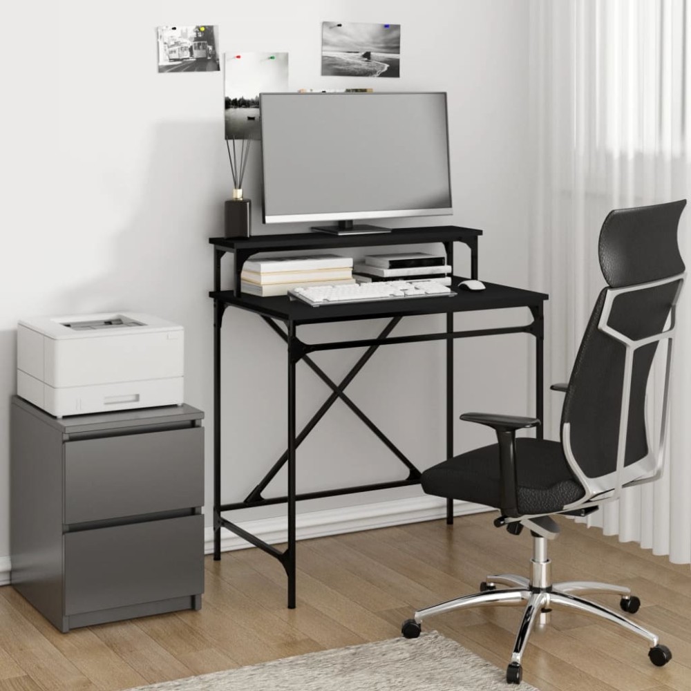 vidaXL Γραφείο Μαύρο 80x50x90cm από Επεξεργασμένο Ξύλο 1 τεμ.