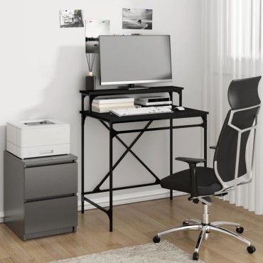 vidaXL Γραφείο Μαύρο 80x50x90cm από Επεξεργασμένο Ξύλο 1 τεμ.