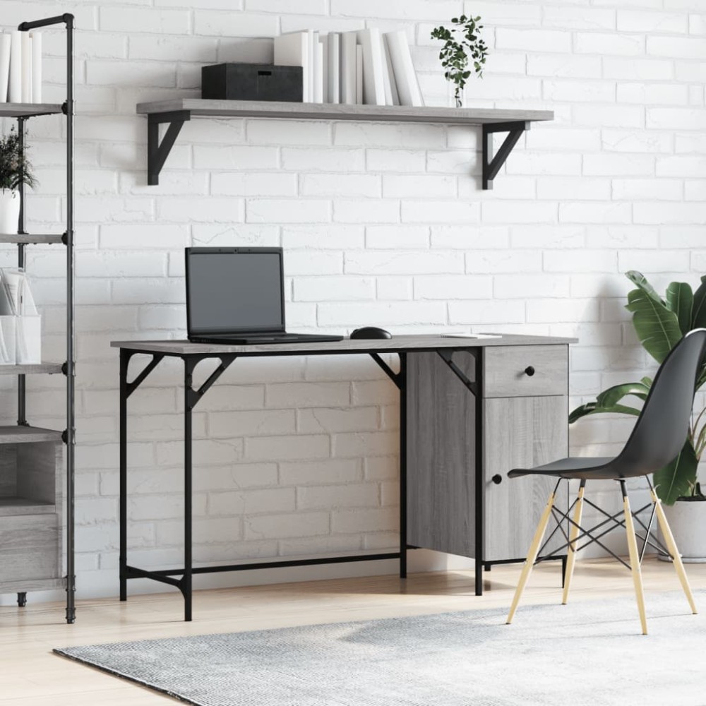 vidaXL Γραφείο Υπολογιστή Γκρι Sonoma 131x48x75cm Επεξεργασμένο Ξύλο 1 τεμ. vidaXL Γραφείο Υπολογιστή Γκρι Sonoma 131x48x75cm Επεξεργασμένο Ξύλο 1 τεμ.