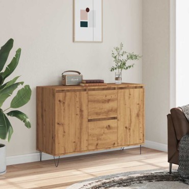 vidaXL Μπουφές Δρυς τεχνίτης 101,5x35x70cm από Επεξεργασμένο Ξύλο 1 τεμ.