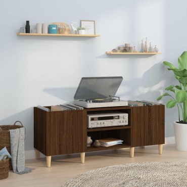vidaXL Δισκοθήκη Καφέ Δρυς 121x38x48cm από Επεξεργασμένο Ξύλο 1 τεμ.