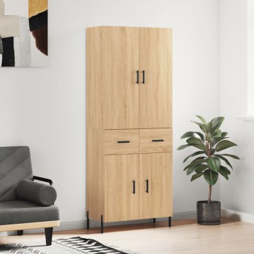 vidaXL Ντουλάπι Sonoma δρυς 69,5x34x180cm από Επεξεργασμένο Ξύλο 1 τεμ.