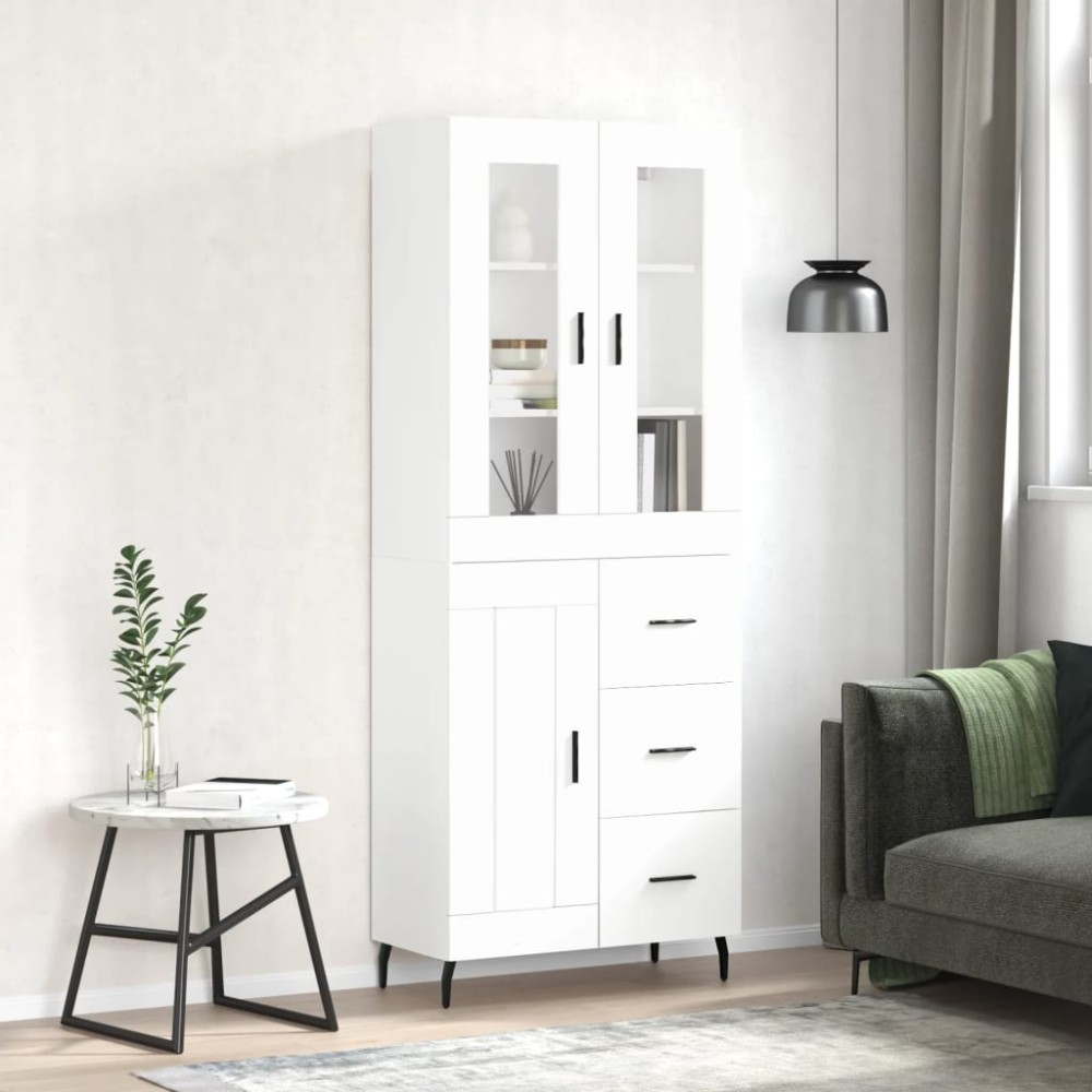 vidaXL Ντουλάπι Λευκό 69,5x34x180cm από Επεξεργασμένο Ξύλο 1 τεμ.
