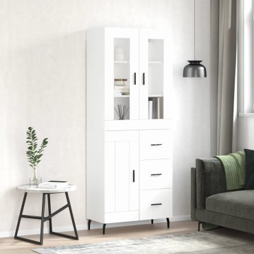 vidaXL Ντουλάπι Λευκό 69,5x34x180cm από Επεξεργασμένο Ξύλο 1 τεμ.