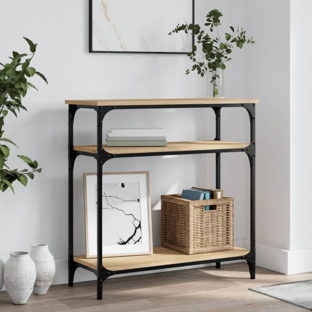 vidaXL Τραπέζι Κονσόλα Sonoma Δρυς 75x29x75cm Επεξεργασμένο Ξύλο 1 τεμ.