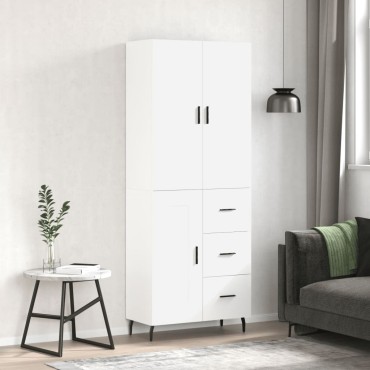 vidaXL Ντουλάπι Λευκό 69,5x34x180cm από Επεξεργασμένο Ξύλο 1 τεμ.