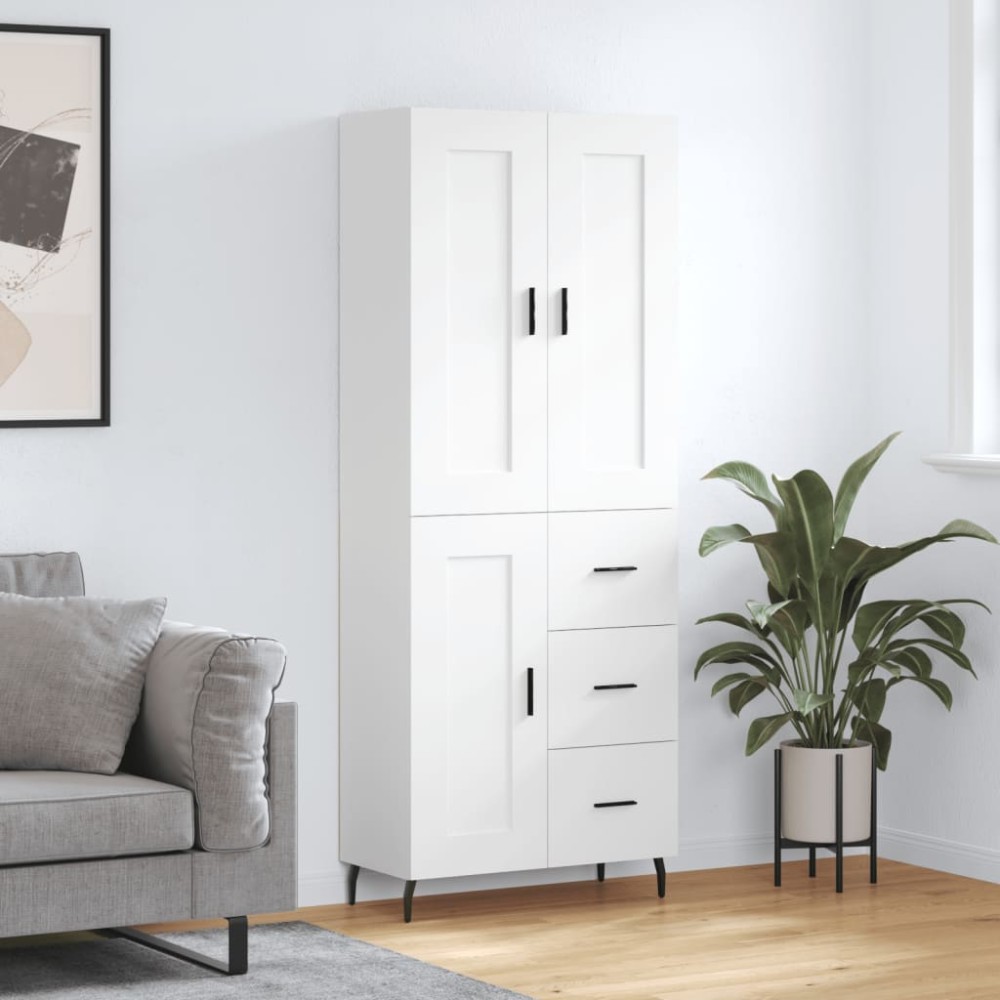 vidaXL Ντουλάπι Λευκό 69,5x34x180cm από Επεξεργασμένο Ξύλο 1 τεμ.