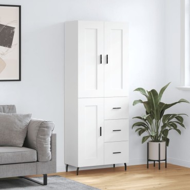 vidaXL Ντουλάπι Λευκό 69,5x34x180cm από Επεξεργασμένο Ξύλο 1 τεμ.