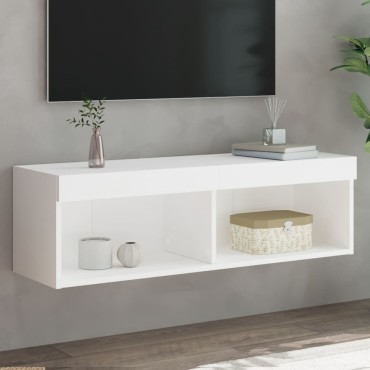 vidaXL Έπιπλο Τηλεόρασης με LED Λευκό 100x30x30cm