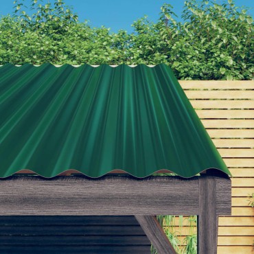 vidaXL Πάνελ Οροφής 36 τεμ. Πράσινα 60x36 εκ. Γαλβανισμένος χάλυβας