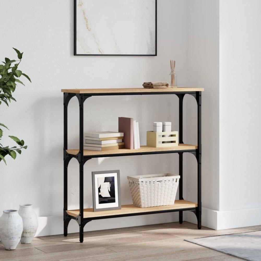 vidaXL Κονσόλα Τραπεζιού Sonoma Δρυς 75x22,5x75cm από Τεχνητό Ξύλο 1 τεμ.