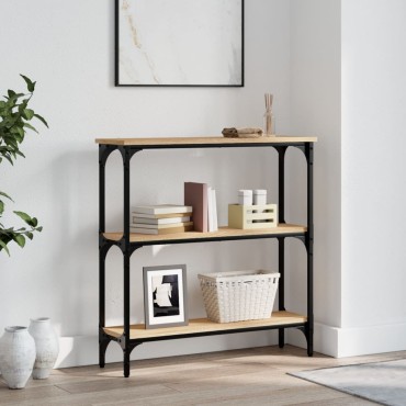 vidaXL Κονσόλα Τραπεζιού Sonoma Δρυς 75x22,5x75cm από Τεχνητό Ξύλο 1 τεμ.