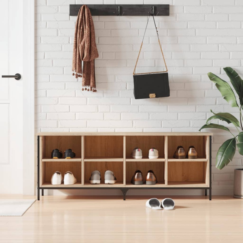vidaXL Παπουτσοθήκη Sonoma Δρυς 131x35x50cm από Επεξεργ. Ξύλο